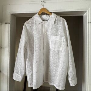 Nikki Chasin Shirt Flower Eyelet